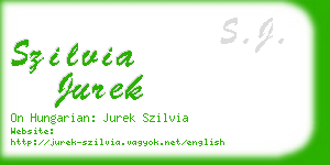 szilvia jurek business card